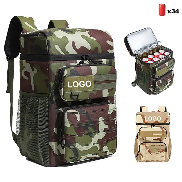 34-Can Camo Tactical Backpack Cooler