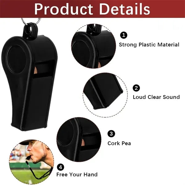 Plastic Whistle With Lanyard