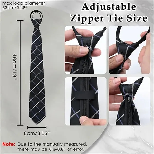 Zipper Pre Tied Ties for Men