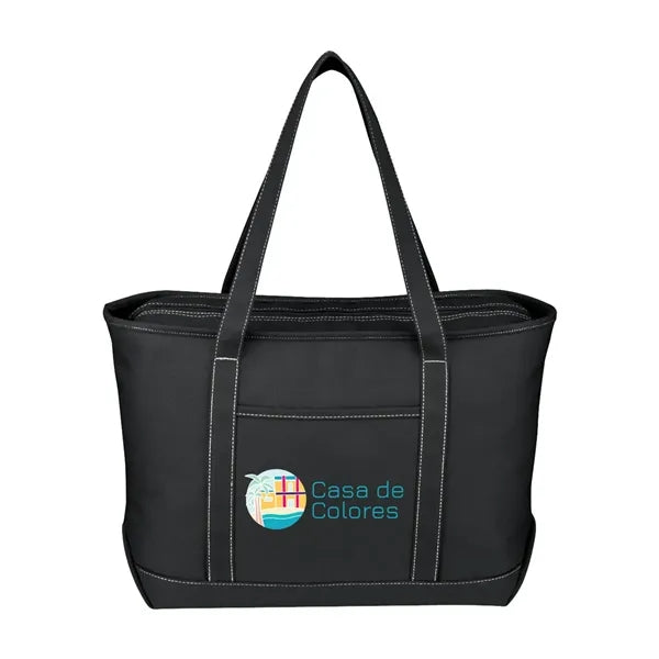 Full Color Large 24 Oz. Recycled Cotton Yacht Tote Bag