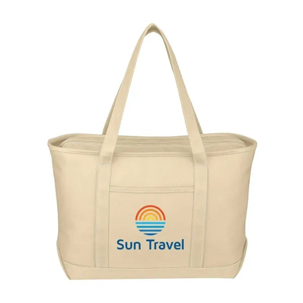 Full Color Large 24 Oz. Recycled Cotton Yacht Tote Bag