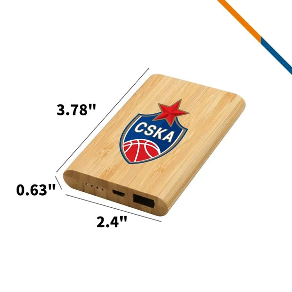 Achernar Bamboo Power Bank - 5000mAh