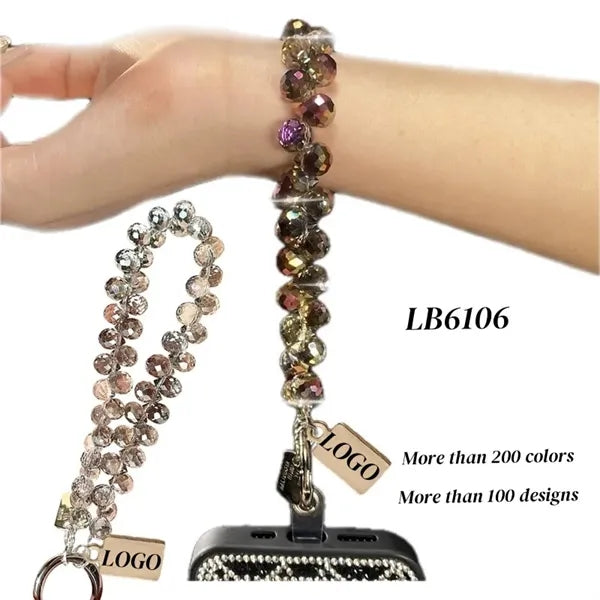 Anti Theft Crystal Beaded Phone Strap