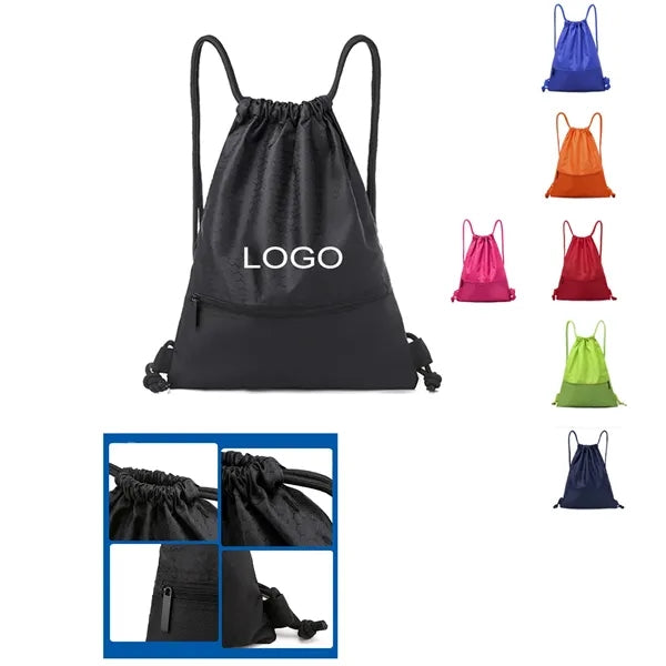 Premium Football Shape Large Drawstring Backpack