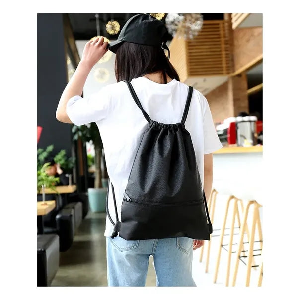 Premium Football Shape Large Drawstring Backpack