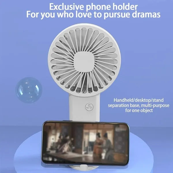 Mini Handheld Portable Fan with Detachable Base