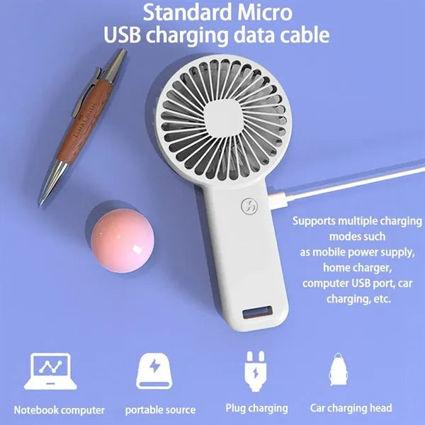 Mini Handheld Portable Fan with Detachable Base