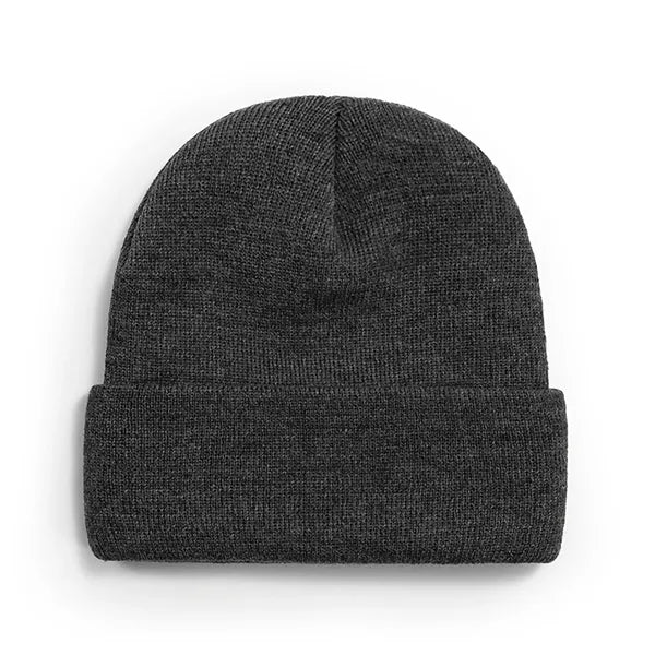 Embroidered Rolled Brim Knitted Beanie Ski Hat