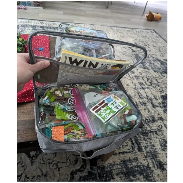Portable PVC Zipper Mesh Storage Bag