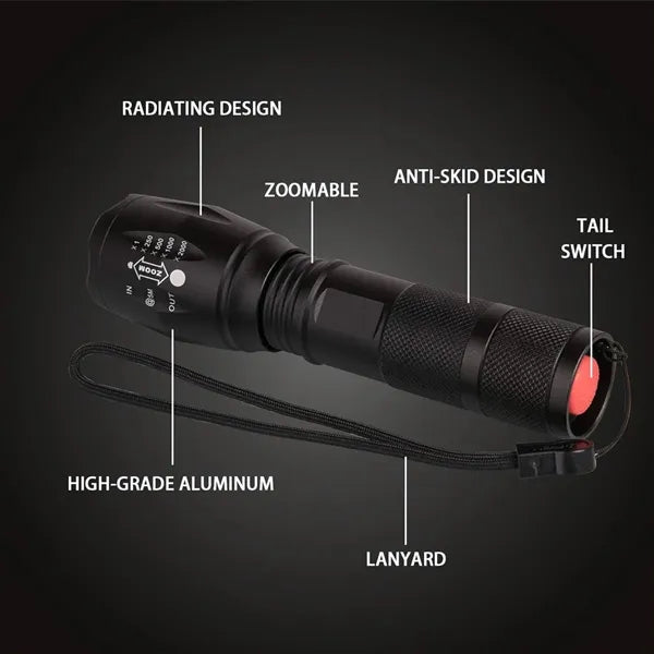 5 Modes Handheld LED Flashlight