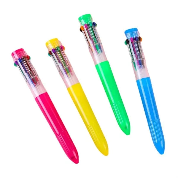 10 in 1 Multicolor Retractable Ballpoint Pen