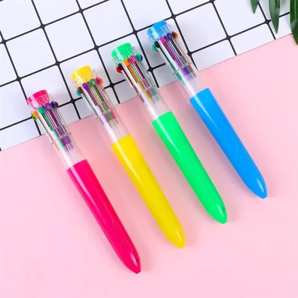 10 in 1 Multicolor Retractable Ballpoint Pen