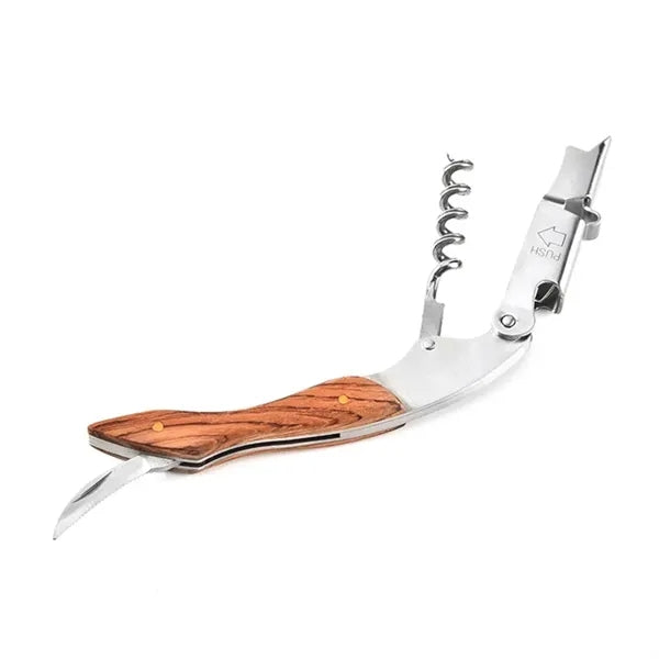 Multi-Function Red Wine Bottle Opener Stainless Steel Wood