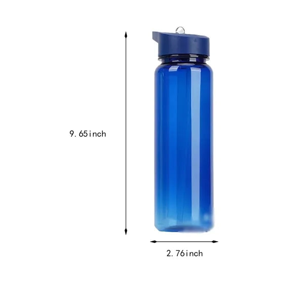 Large Capacity Sports Plastic Water Bottle with Straw