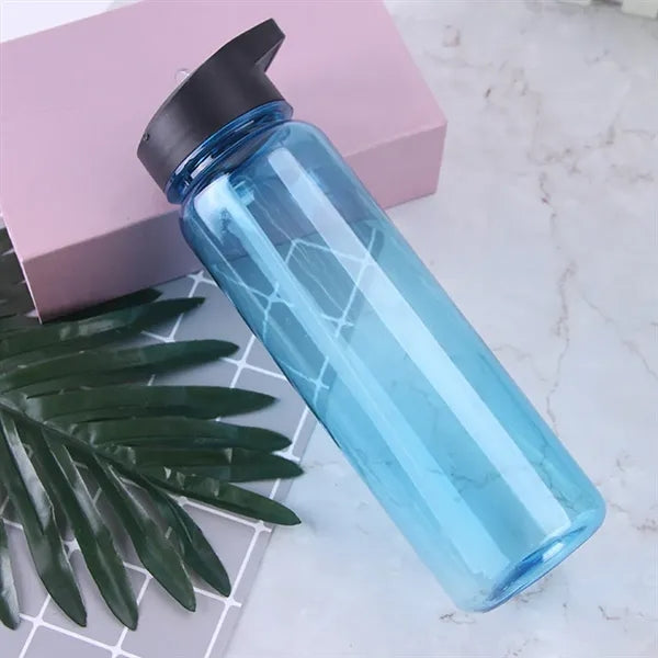Large Capacity Sports Plastic Water Bottle with Straw