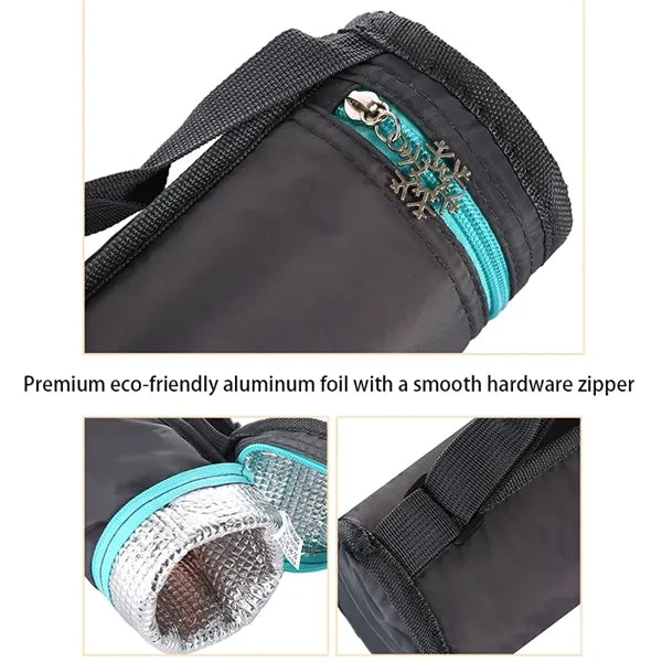 Insulated Zipper Water Bottle Bag