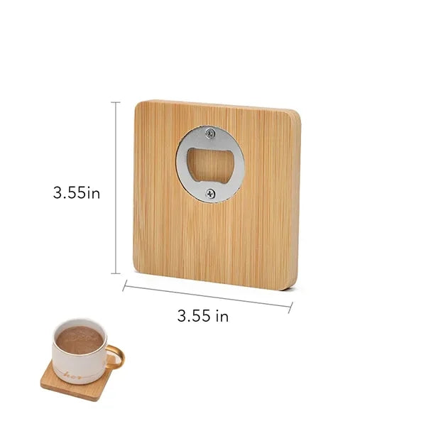 Wooden bottle opener magnetic bamboo refrigerator magnet