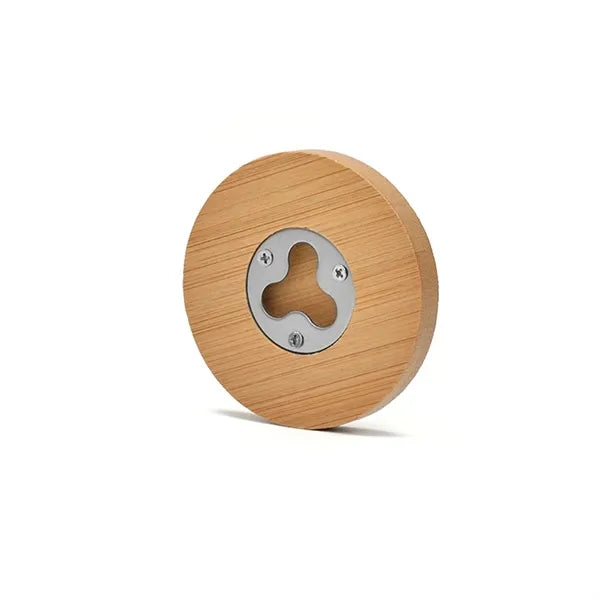 Wooden bottle opener magnetic bamboo refrigerator magnet