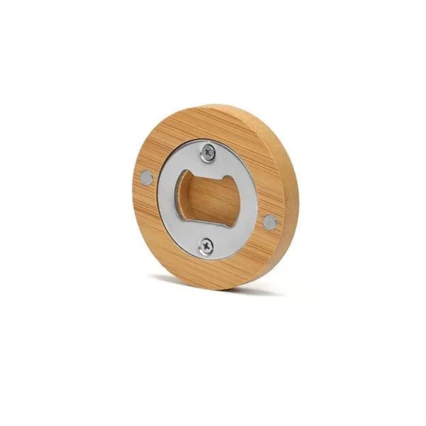 Wooden bottle opener magnetic bamboo refrigerator magnet