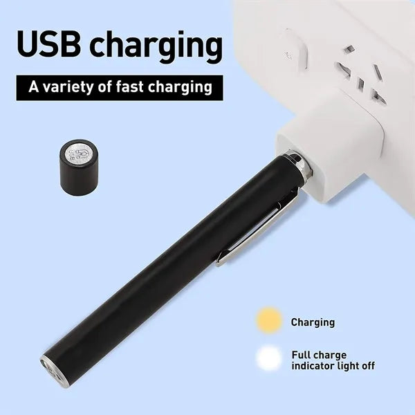 USB Rechargeable LED Flashlight Pen