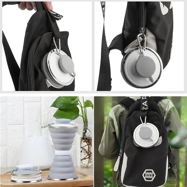 Silicone collapsible water bottle