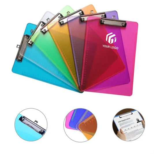 Transparent Color Profile Office A4 Plastic Clipboard