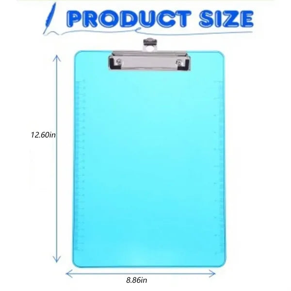 Transparent Color Profile Office A4 Plastic Clipboard