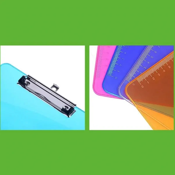 Transparent Color Profile Office A4 Plastic Clipboard