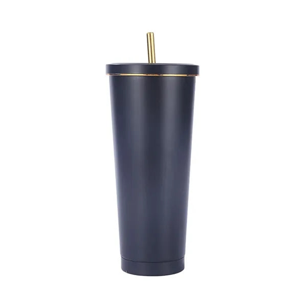 Stainless Steel Vacuum Insulated Tumbler With Straw Lid