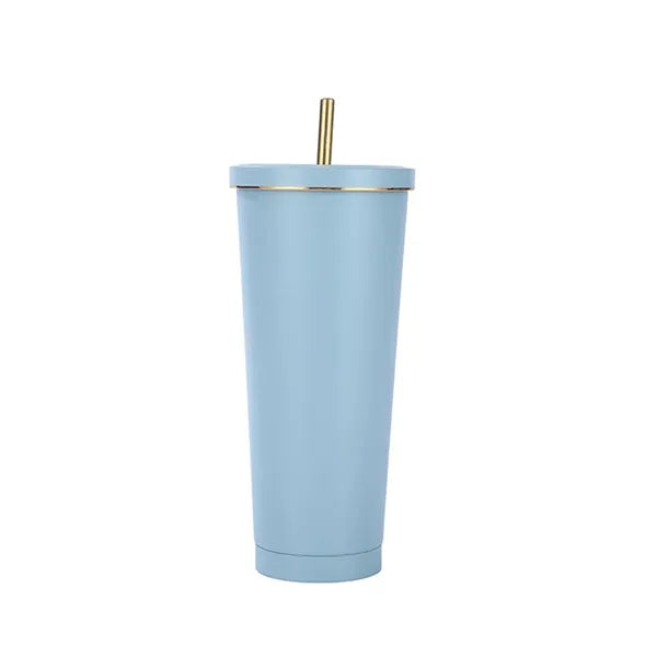 Stainless Steel Vacuum Insulated Tumbler With Straw Lid
