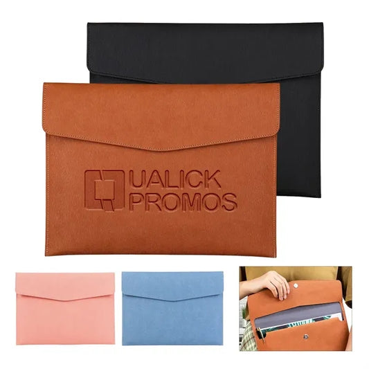 Magnetic PU Leather Envelope Document Folder A4 Letter Size