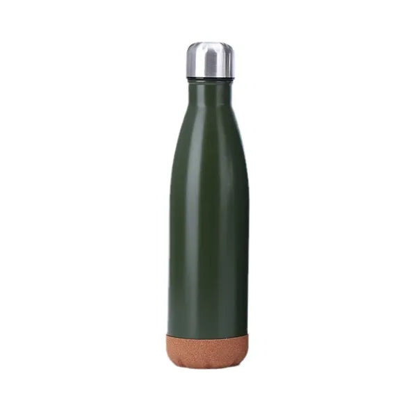 16 Oz Stainless Steel Water Bottle With Cork Bottom