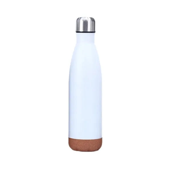 16 Oz Stainless Steel Water Bottle With Cork Bottom