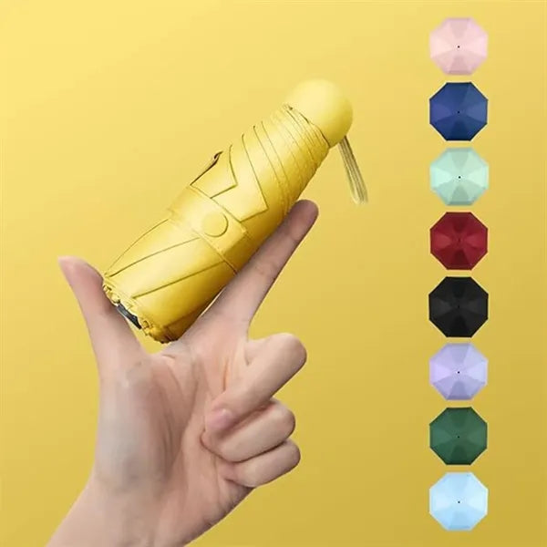 Compact Portable Sunshade Umbrella with Capsule Case