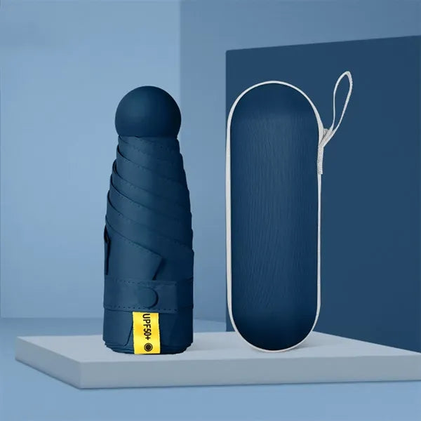 Compact Portable Sunshade Umbrella with Capsule Case
