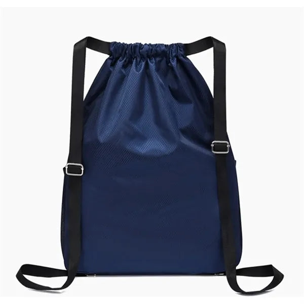 Drawstring Backpack Water Resistant Sports Gym Bag