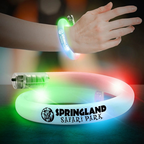 11" Coil Tube Bracelets w/Flashing LED Lights