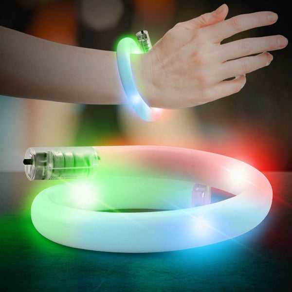 11" Coil Tube Bracelets w/Flashing LED Lights