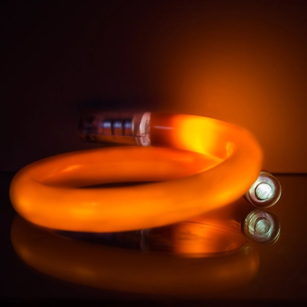 11" Coil Tube Bracelets w/Flashing LED Lights