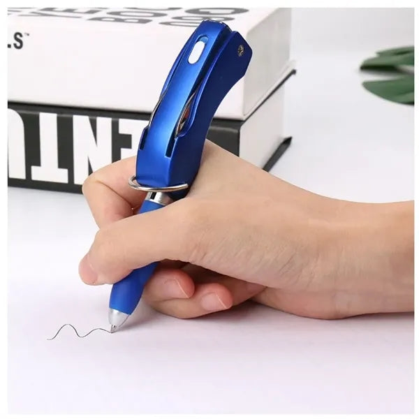 Multi Functional LED Foldable Ball Pen with keychain