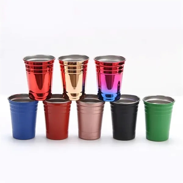 16oz Stainless Steel Single Wall Coffee Cups