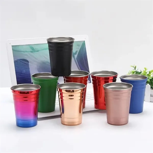 16oz Stainless Steel Single Wall Coffee Cups