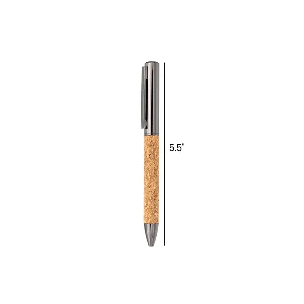 Cork Accent Metal Ballpoint Pen