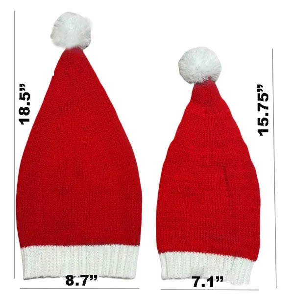 Winter Christmas Knitted Pom Santa Claus Beanie Hat