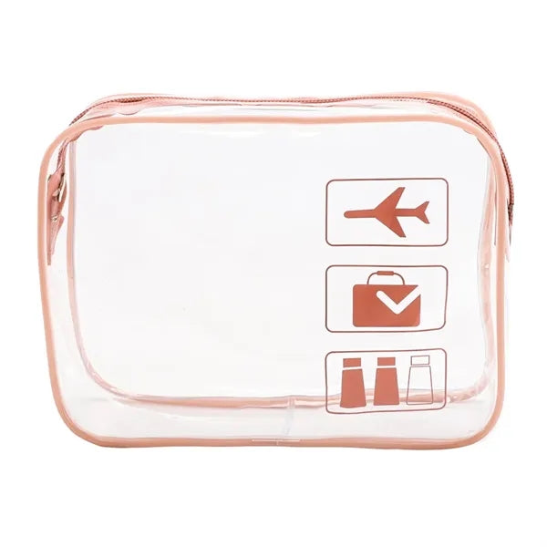 Clear Travel Toiletry Bag Quart Size Cosmetic Pouch