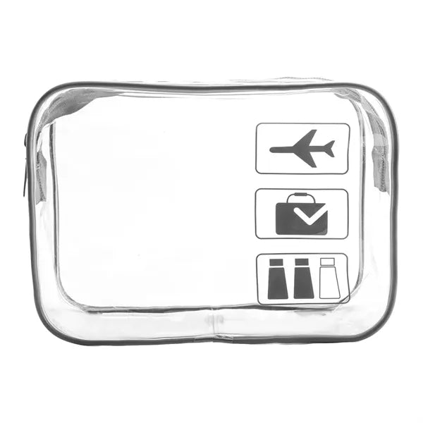 Clear Travel Toiletry Bag Quart Size Cosmetic Pouch