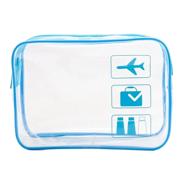 Clear Travel Toiletry Bag Quart Size Cosmetic Pouch