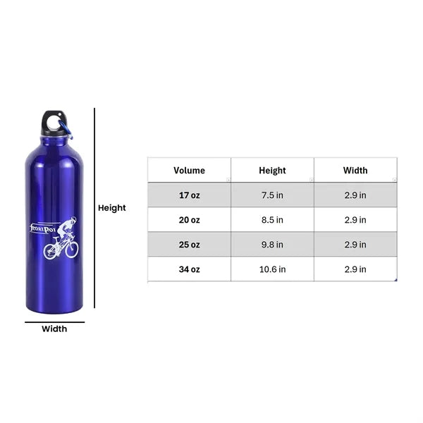 17oz Aluminum Outdoor Sports Water Bottle