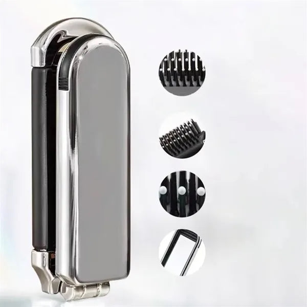 Folding Compact Hair Brush with Mirror