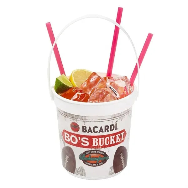 32 oz Cocktail Rum Drinking Bucket with Handle